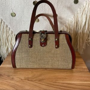 Vintage 50s 60s Bag By Zenith Hand Made Equestrian Leather Satchel Bag Rare